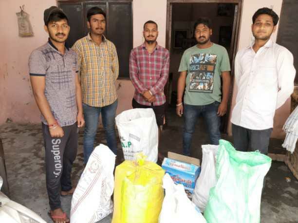 Ambedkar Yuva Parishad presented 10 kits of ration to Seva Bharati